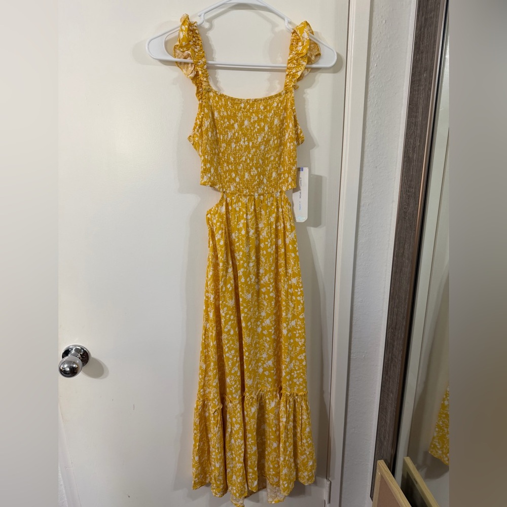 Yellow Floral Maxi Dress